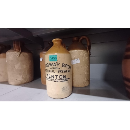 459 - Three Ironstone Whiskey Crocks including Ridgway Bros, Botanical Brewers and Fenton