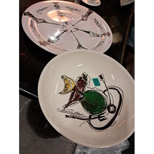 70 - Paul Costello Platter (44cm Diameter) and Salad Bowl