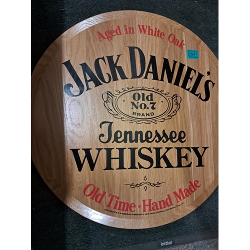 541 - Jack Daniel Wooden Barrell Top Wall Sign original from Jack Daniels