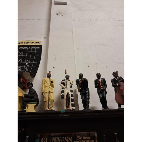 566 - Set of 6 Jazz Musician Figure (Tallest 50cm) - fantastic set