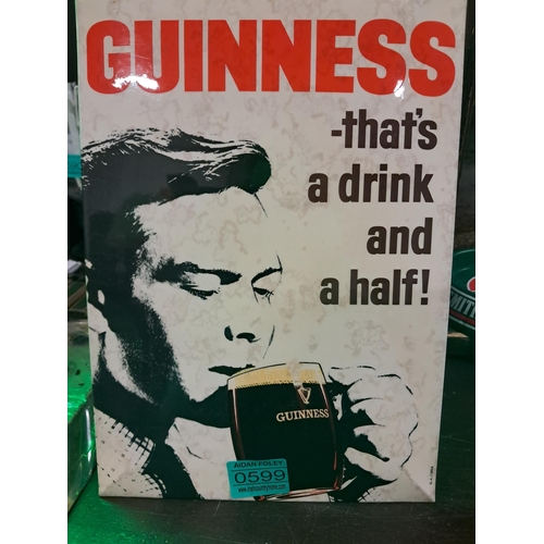 599 - Good original Guinness Celluloid Showcard 