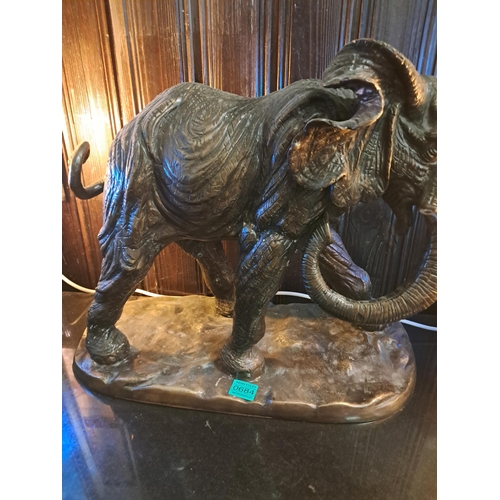 684 - Large Bronzed Figure of an Elephant (45cm Tall)