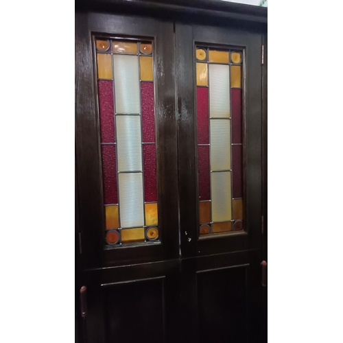 704 - Excellent Snug Partition with Leaded Glass Panels (approx 4.2mts of pannelling) from McGills Powersc... 