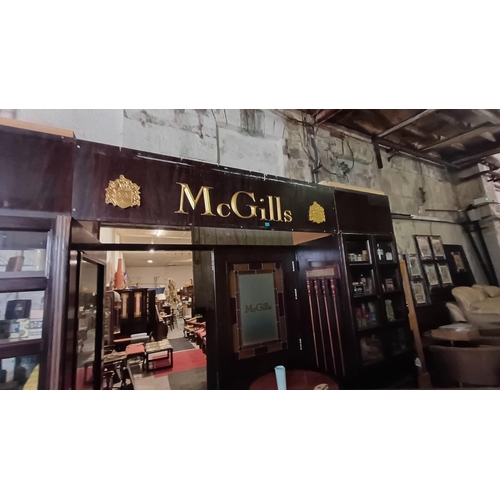 731 - McGills Bar Entrance including Doors and Side Cabinets (370cm Wide)