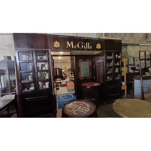 731 - McGills Bar Entrance including Doors and Side Cabinets (370cm Wide)