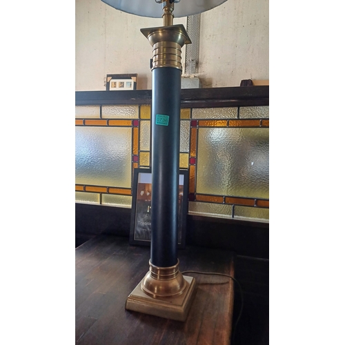 736 - Brass and Metal Table Lamp