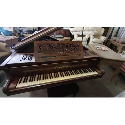 817 - 19th Century Collard & Collard Baby Grand Piano Steel Frame,