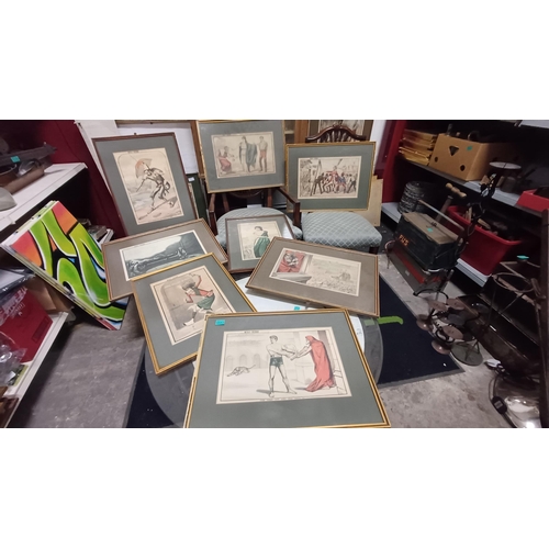 844 - Weekly Freeman Framed Prints (8) - good selection