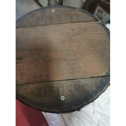 228 - Good Coopered Oak Antique Barrell with Seated Top (68cm)