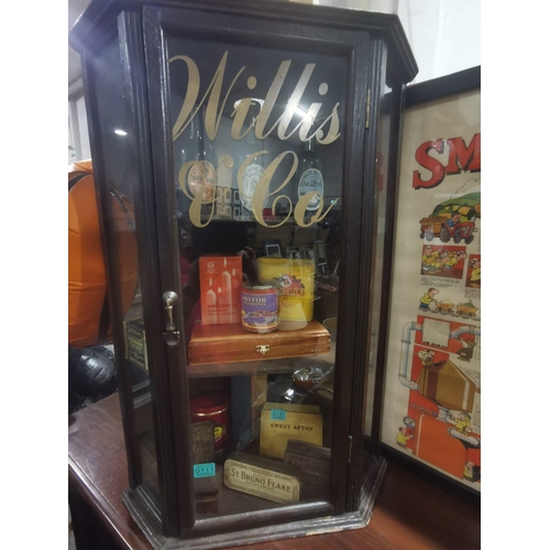 111 - Wills & Co. old Shop Corner Counter Top Cabinet (83cm Tall)