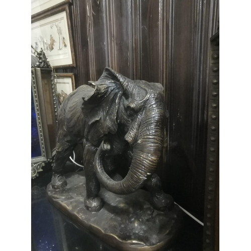 684 - Large Bronzed Figure of an Elephant (45cm Tall)