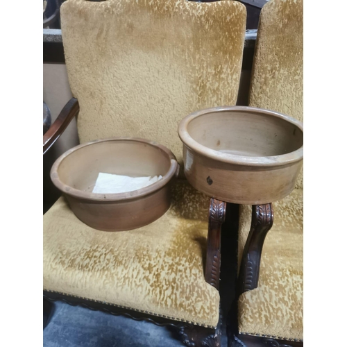 36 - Set of Three Graduated Oval Salt glaze Bowls (Largest 56cm x 46cm x 26cm)