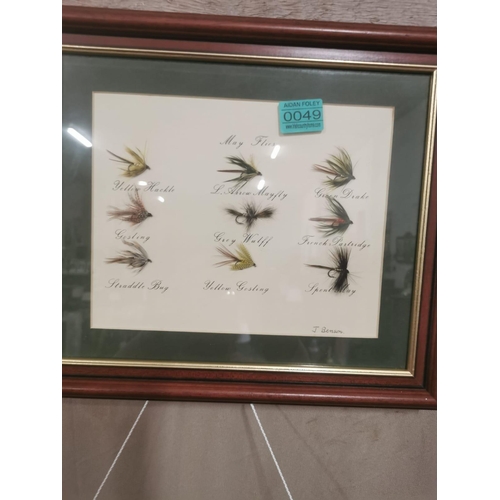 49 - Only signed set of Handmade Fishing Flies by Limerick man Joe Benson - with Letter of Authenticity