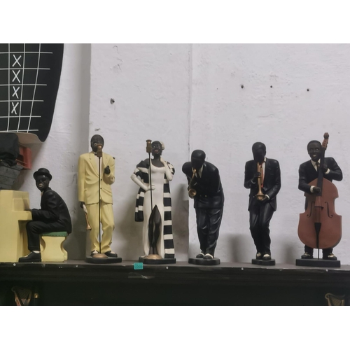 566 - Set of 6 Jazz Musician Figure (Tallest 50cm) - fantastic set