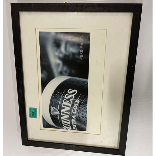 567 - Original Guinness Extra Stout Advertising Sign - stamped