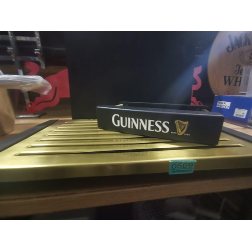 569 - Guinness Heavy Metal Bar Mat Holder and Drip Tray also Miller Drip Tray (good quality)