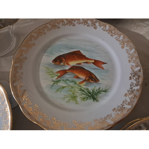 157 - 6 Piece French Porcelain Fish Service and another similar service