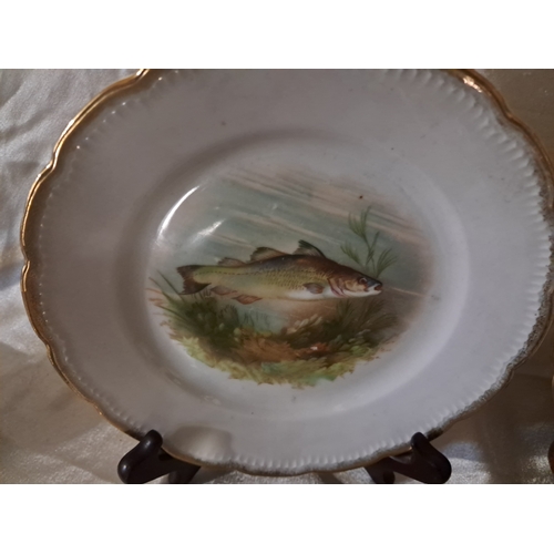 157 - 6 Piece French Porcelain Fish Service and another similar service