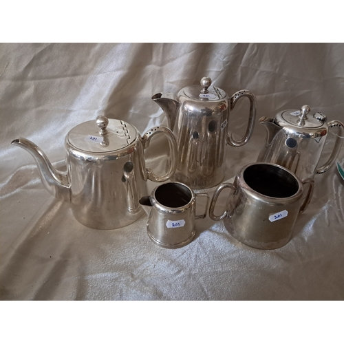 201 - Vintage Hotelware 5 Piece Tea and Coffee Set