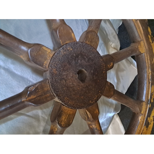 214 - Good 19th Century Ship's Wheel (100cm Wide)