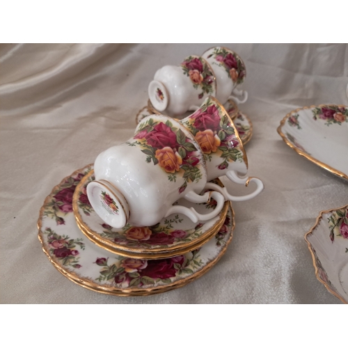 56 - Royal Albert Old Country Rose 28 Piece Coffee Set (serves 8)