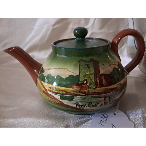 262 - Two Vintage Killarney Tourist Ware Tea Pots 