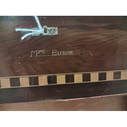 358 - 19th Century Killarney Wood Yew and Arbutus Deed Box, made for Mrs. Burns - Killarney Lake Specimen