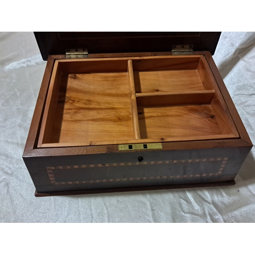 360 - 19th Century Killarney Wood Sacophagus Yew Wood and Arbutus Deed Box with replacement Tray - inscrib... 