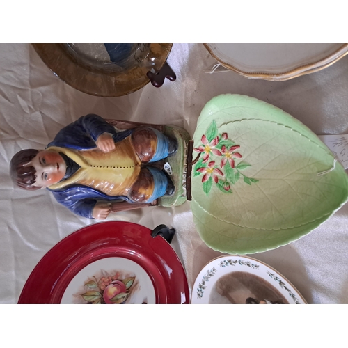 419 - Carltonware Dish, Character Figure, together with a collection of Cabinet Plates and Soup Bowls