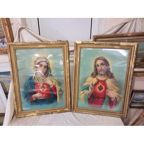 463 - Pair of large Religious Prints in Gilt Frames (103cm x 64cm)