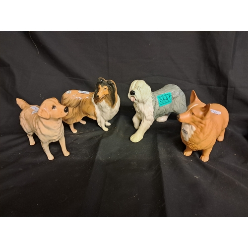 541 - Lot of 4 Beswick Dog Figures (Tallest 13cm)