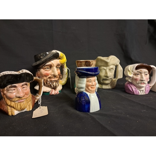 550 - Lot of 6 Pottery Toby or Character Jugs (Tallest 13cm)