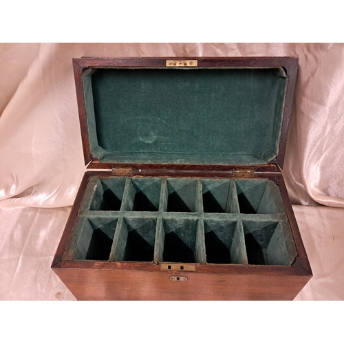 702 - Victorian Mahogany Apothecary Travel Box with Fitted Interior together with a collection of old Chem... 