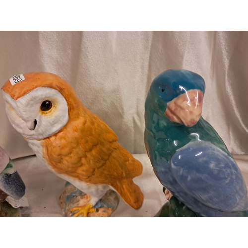 715 - Minton China Parrot, Beswick Owl and another