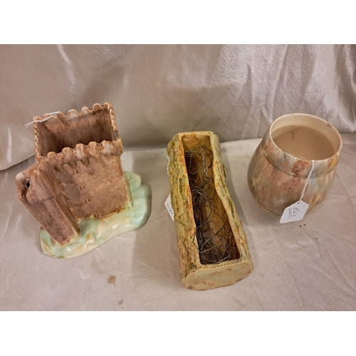 783 - Three Pieces of Carrig Ware Pottery including Blarney Castle (Tallest 19cm)