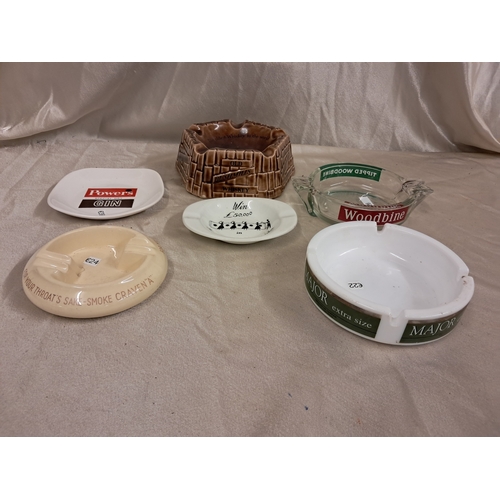 793 - Lot of 6 Vintage Ashtrays including an Arklow Hospital Sweepstakes example