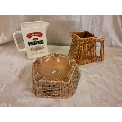 803 - Arklow Pottery Bushmills Whiskey Jug and Ashtray together with a Carltonware 