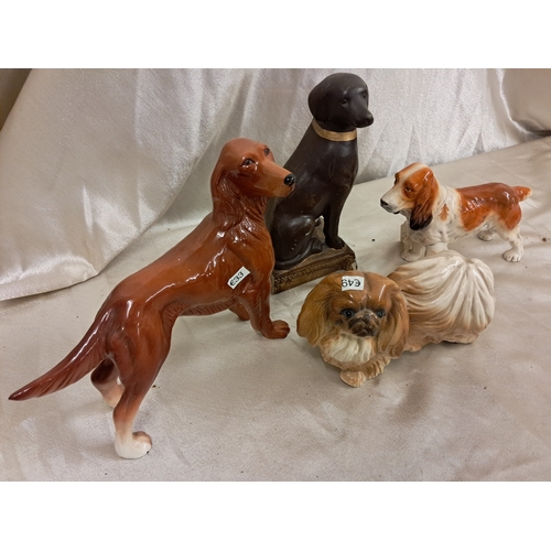 815 - Lot of Dog Figures including Beswick, Royal Doulton, Melba Ware and 1 other