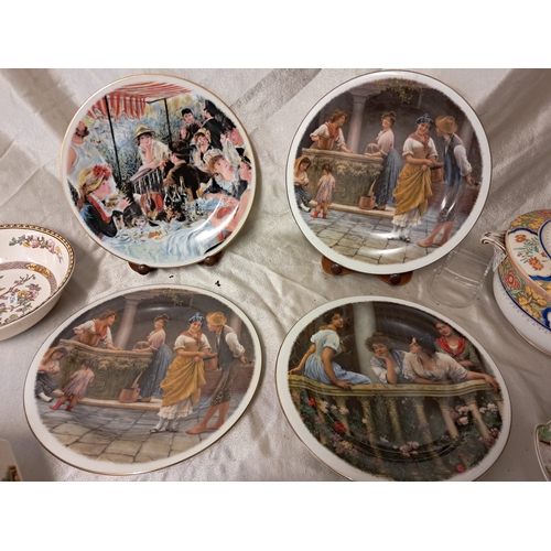 1237 - Lot of Vintage Pottery Vegetable Dishes, Fruit Bowls and Cabinet Plates