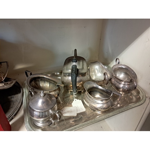 1245 - Large lot of Silver Plated Tea Ware including Coffee Pots, Tea Pots, Trays, Jugs, Bowls etc - all on... 