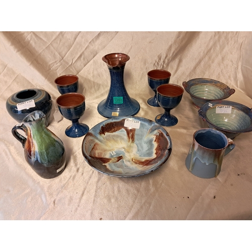 1255 - Good lot of Irish Pottery including a Stoneware Jackson Irish Mead Decanter and Goblets