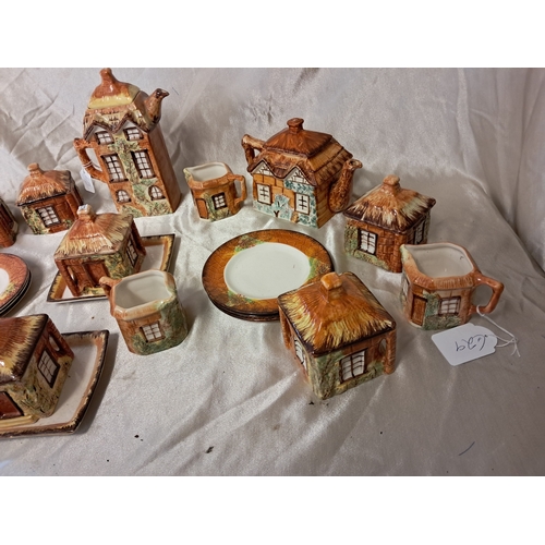 1257 - Lot of Price Kensington Cottage Ware Pottery including Tea Pots, Coffee Pots etc (approx 20 Pieces)