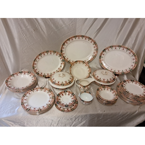 1273 - Large Arklow Pottery part Dinner Service Pattern 812 including 3 Graduated Platters, Pair of Vegetab... 