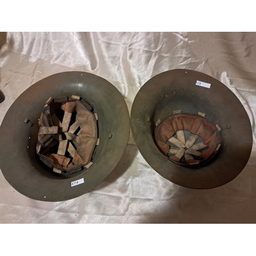 403 - Two World War 1 Soldier's Helmets