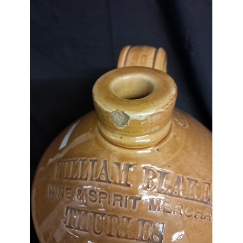 604 - William Blake of Thurles Stoneware Whiskey Crock with original Jameson Labels (42cm Tall)