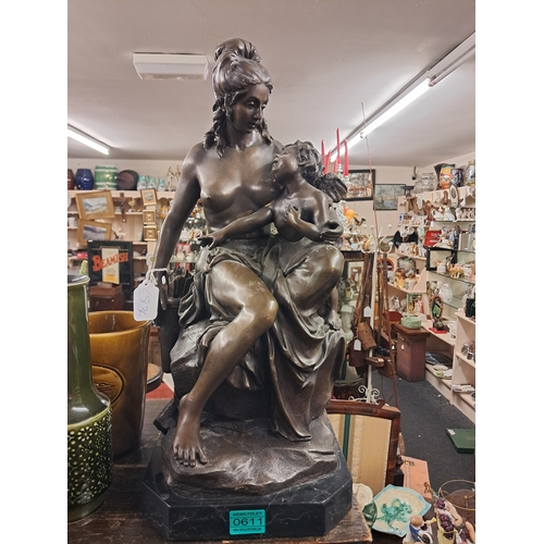 611 - Large 20th Century Bronzed Figure 