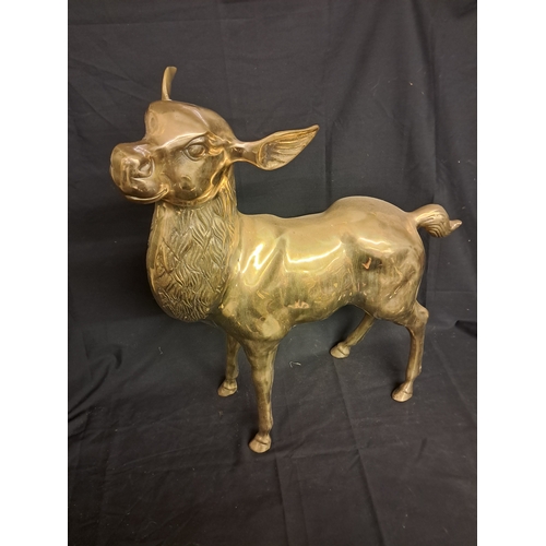 647 - Brass Deer Figure (54cm Tall)