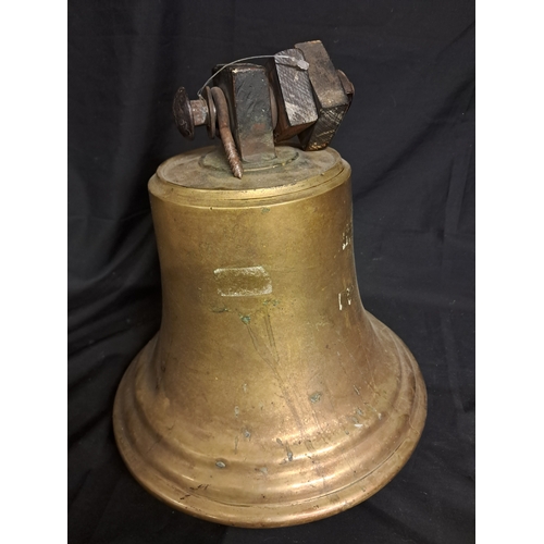 648 - Early 20th Century heavy Brass Town Bell (30cm Tall)