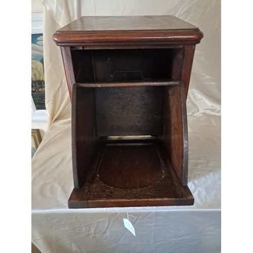 43 - Late Victorian Oak Fireside Box (ideal for the firelighters) - as found