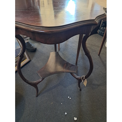 82 - Two Edwardian Mahogany Occasional Tables (one needs a polish)